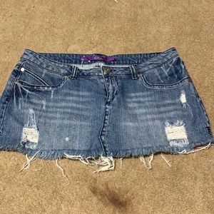 C Pink denim mini skirt juniors size 9
